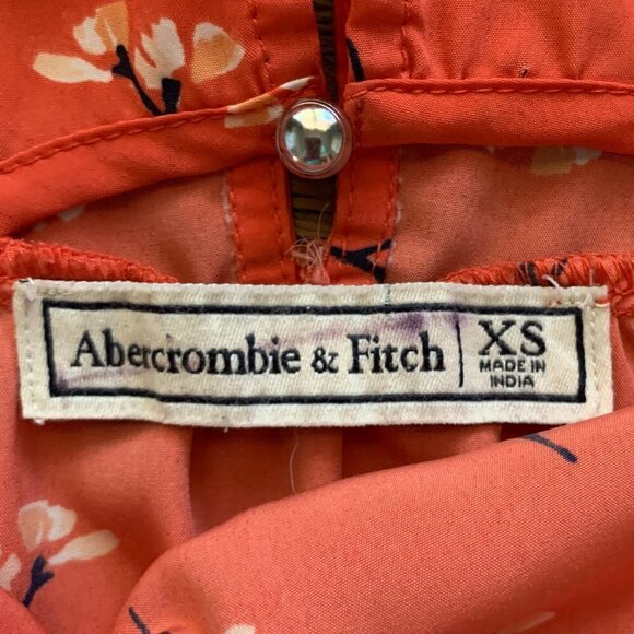 Abercrombie & Fitch Ditzy Floral Open Shoulder Long Sleeve Blouse XS 75D - Picture 5 of 7